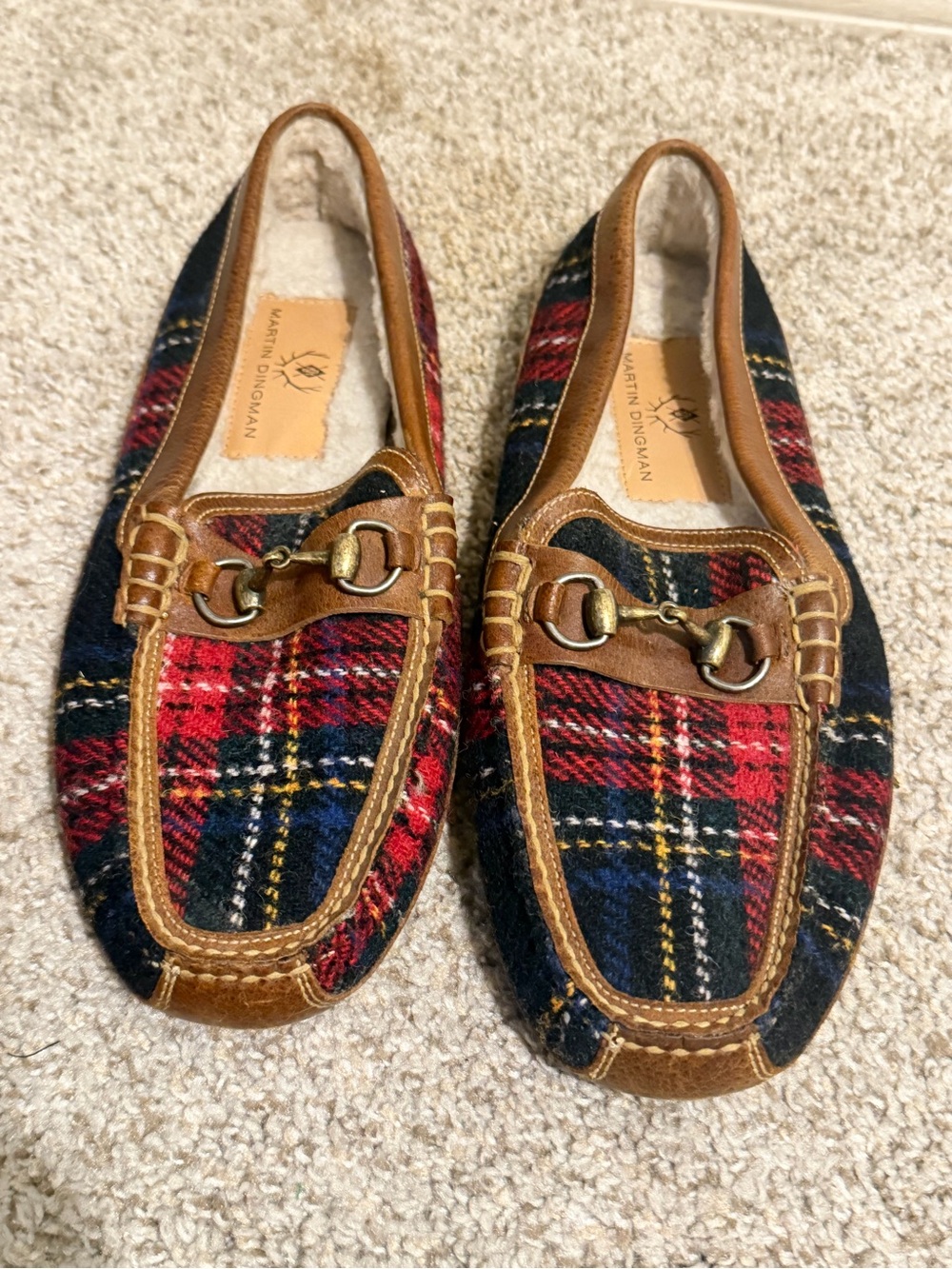 Martin Dingman COZY COUNTRY HARRIS TWEED HORSE BIT SLIPPERS